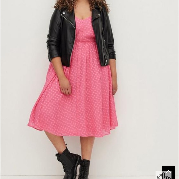 Torrid Midi Chiffon Button-Front Dress - Picture 8 of 9